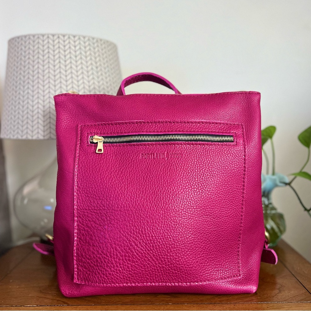Portland Leather Tote Backpack